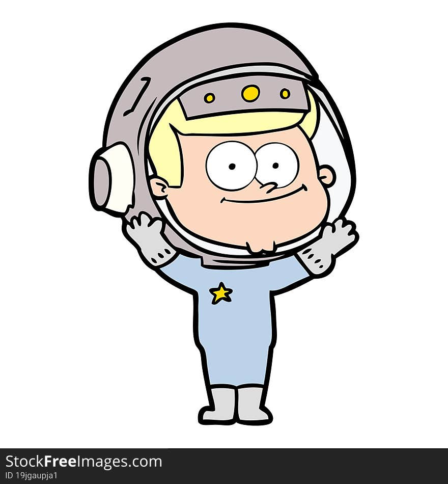 happy astronaut cartoon. happy astronaut cartoon