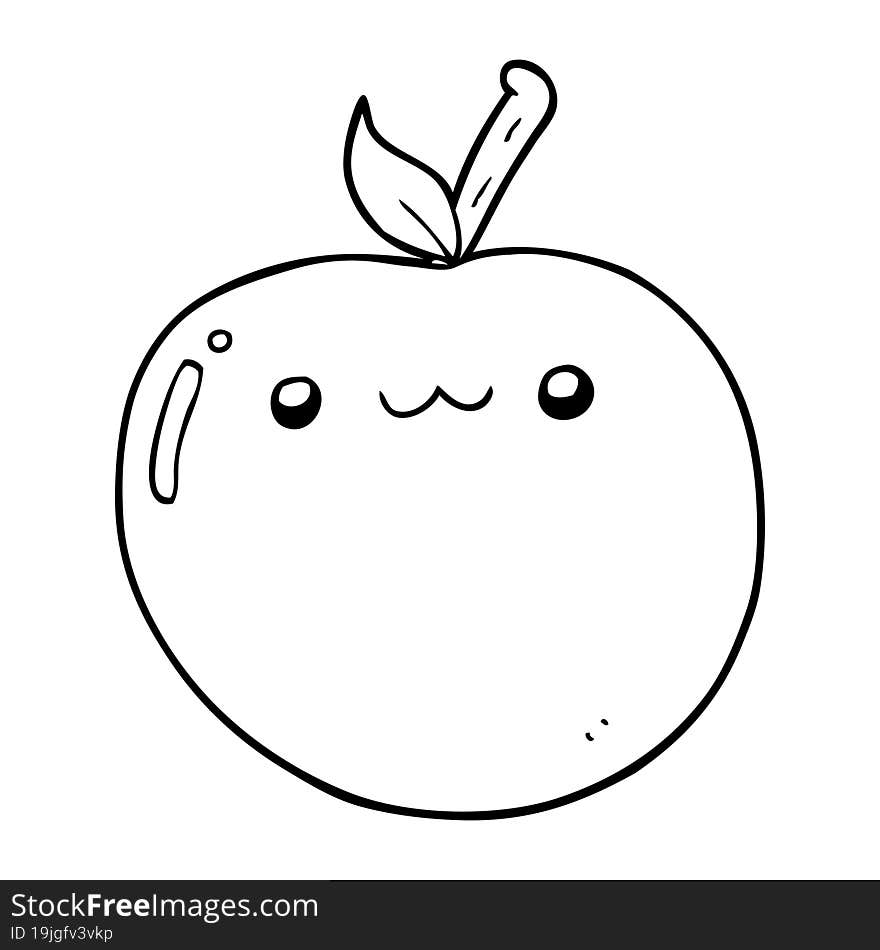 cartoon cute apple