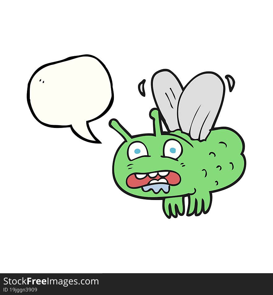 speech bubble cartoon fly