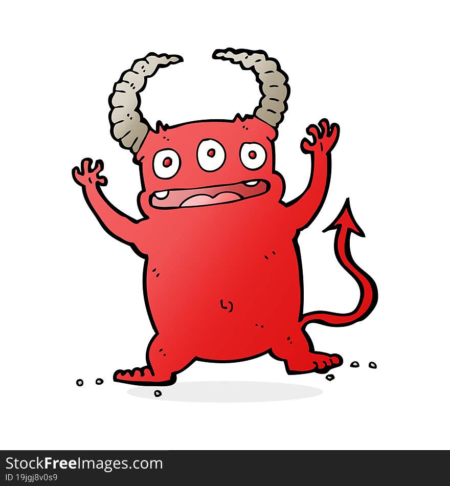 cartoon little devil