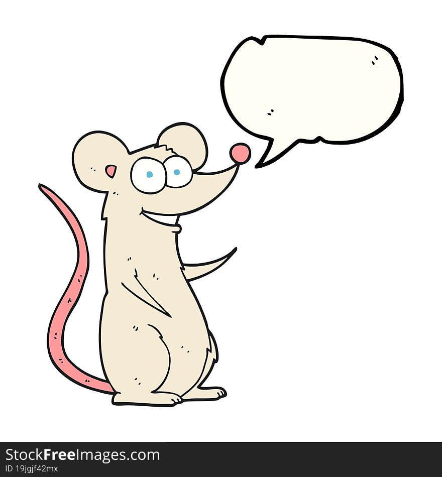 speech bubble cartoon happy mouse