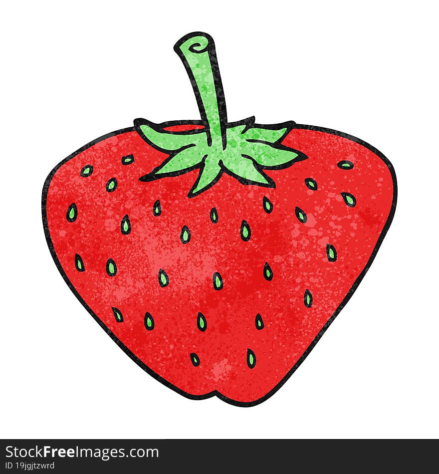 Textured Cartoon Strawberry