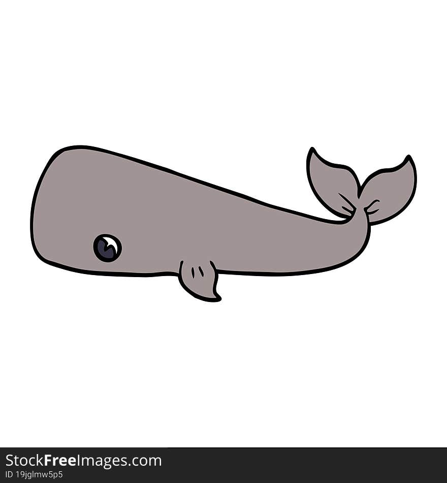 Cartoon Doodle Whale