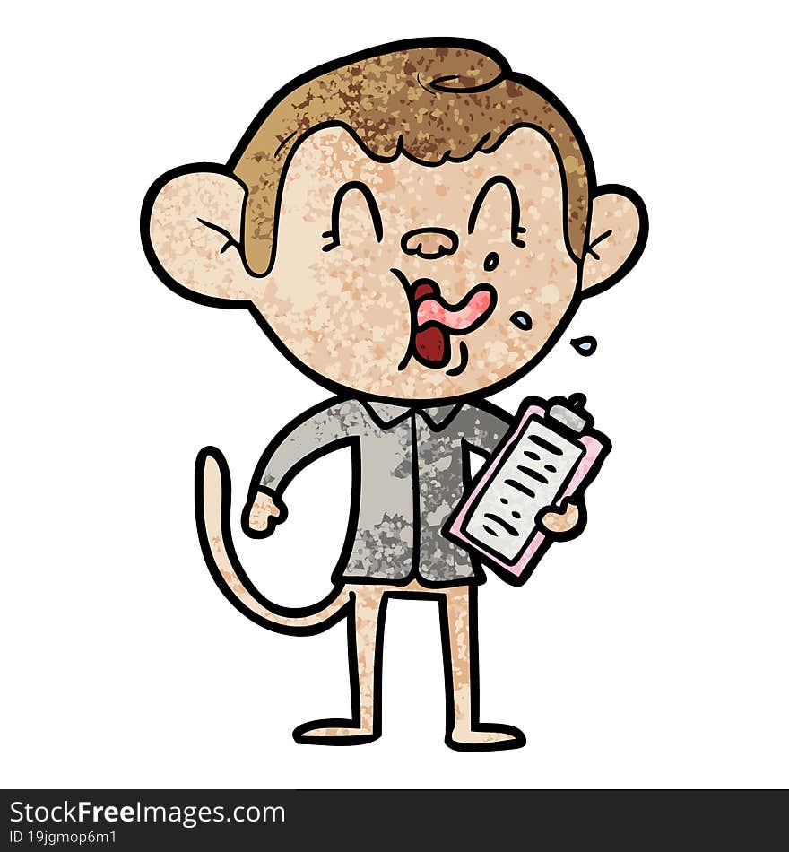 crazy cartoon monkey manager. crazy cartoon monkey manager