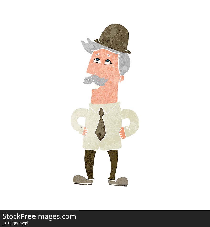 cartoon old man