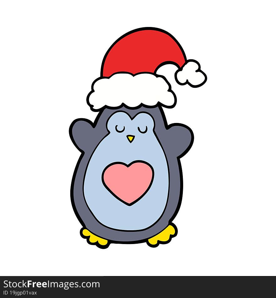 cute christmas penguin