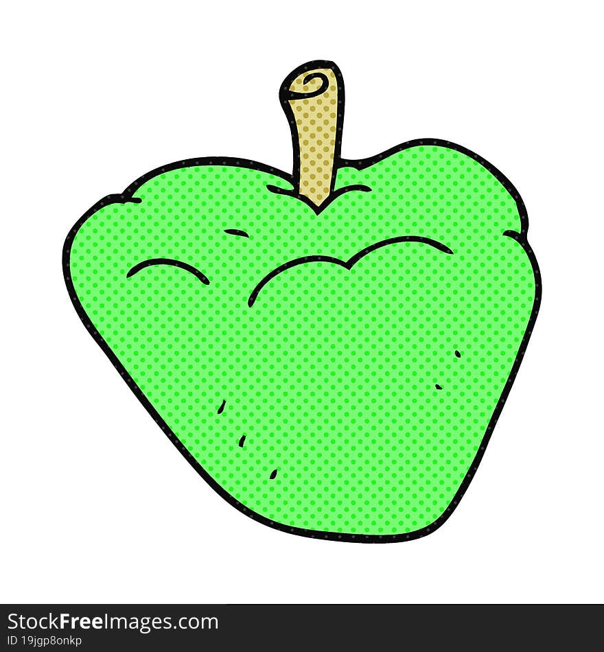 cartoon organic apple