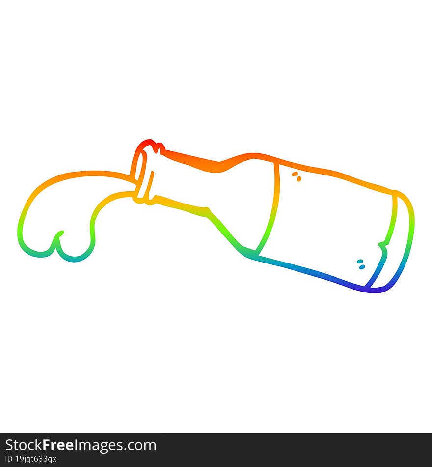 Rainbow Gradient Line Drawing Cartoon Magic Potion