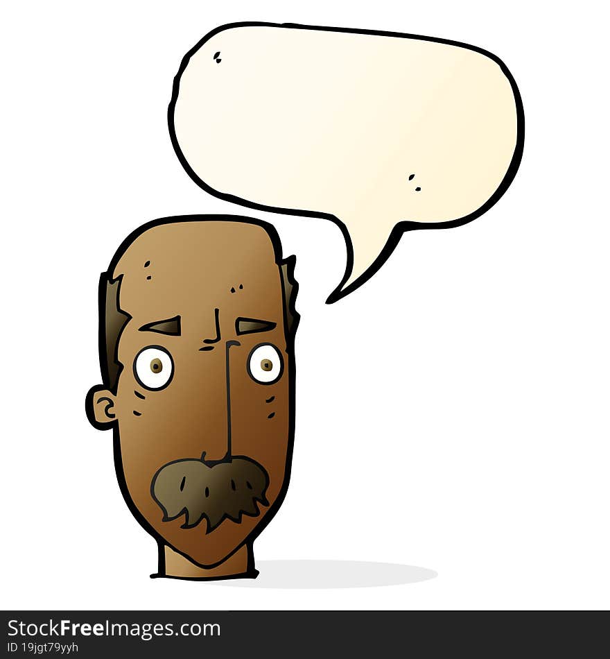 cartoon annoyed old man with speech bubble