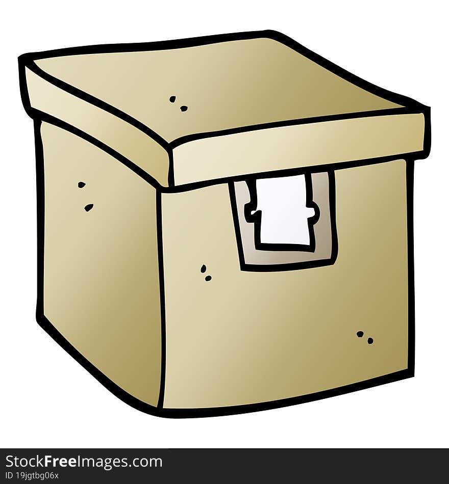 vector gradient illustration cartoon evidence box