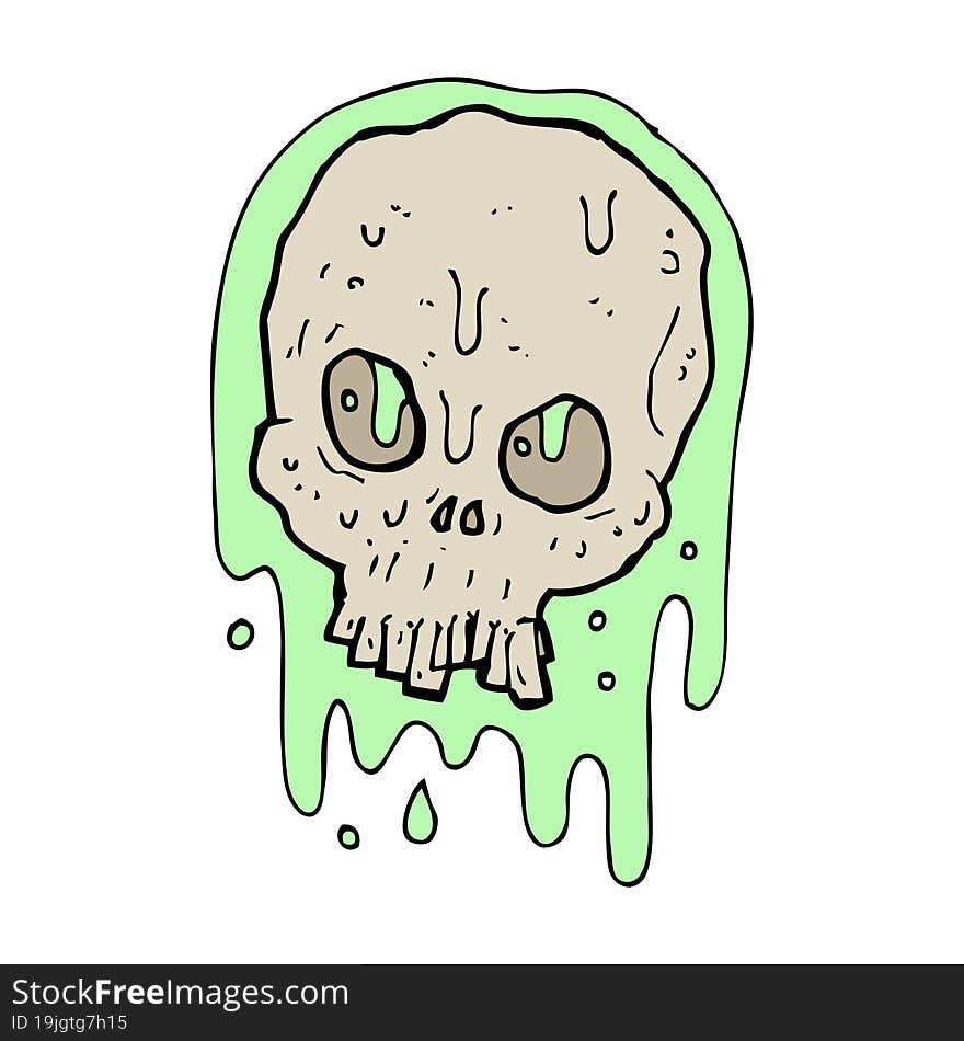 Cartoon Slimy Skull