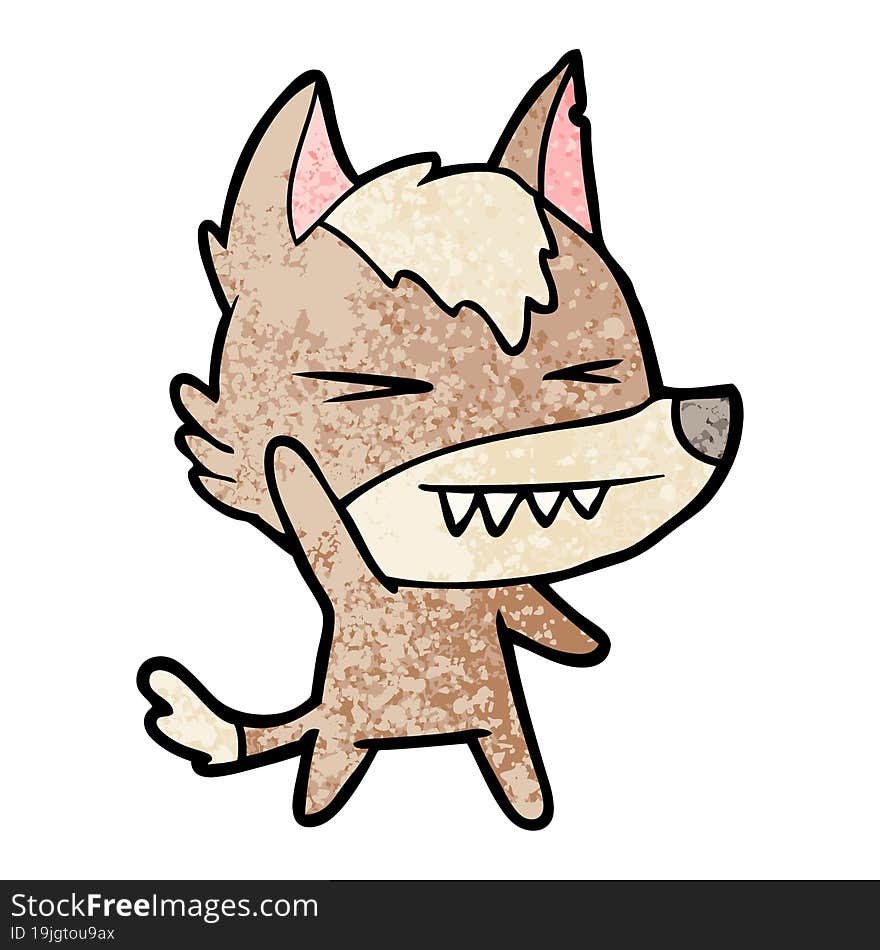 angry wolf cartoon. angry wolf cartoon