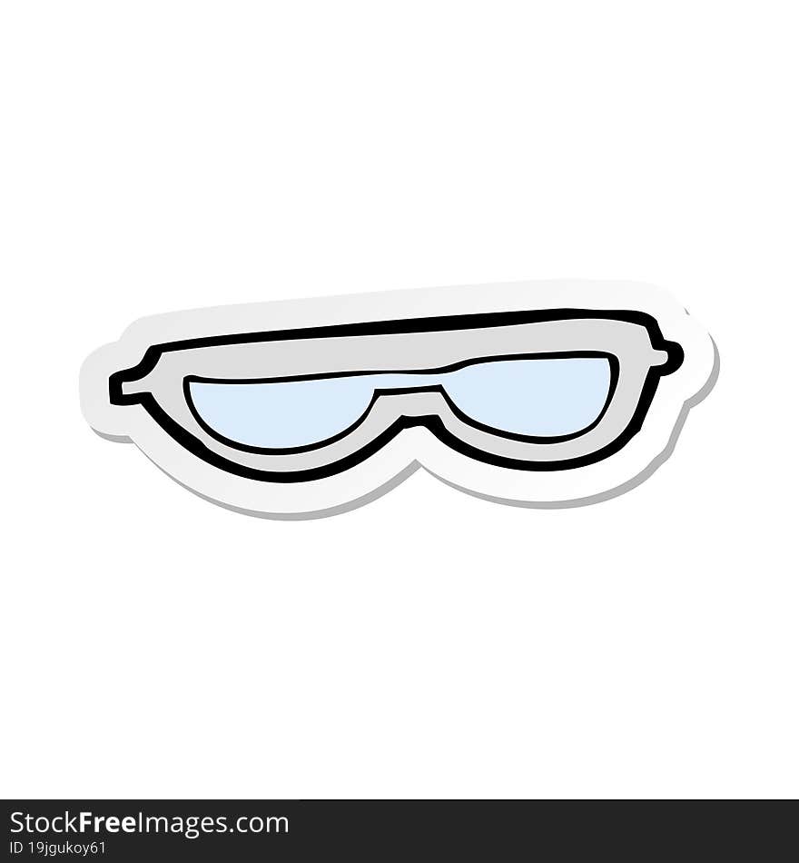 sticker of a cartoon glasses