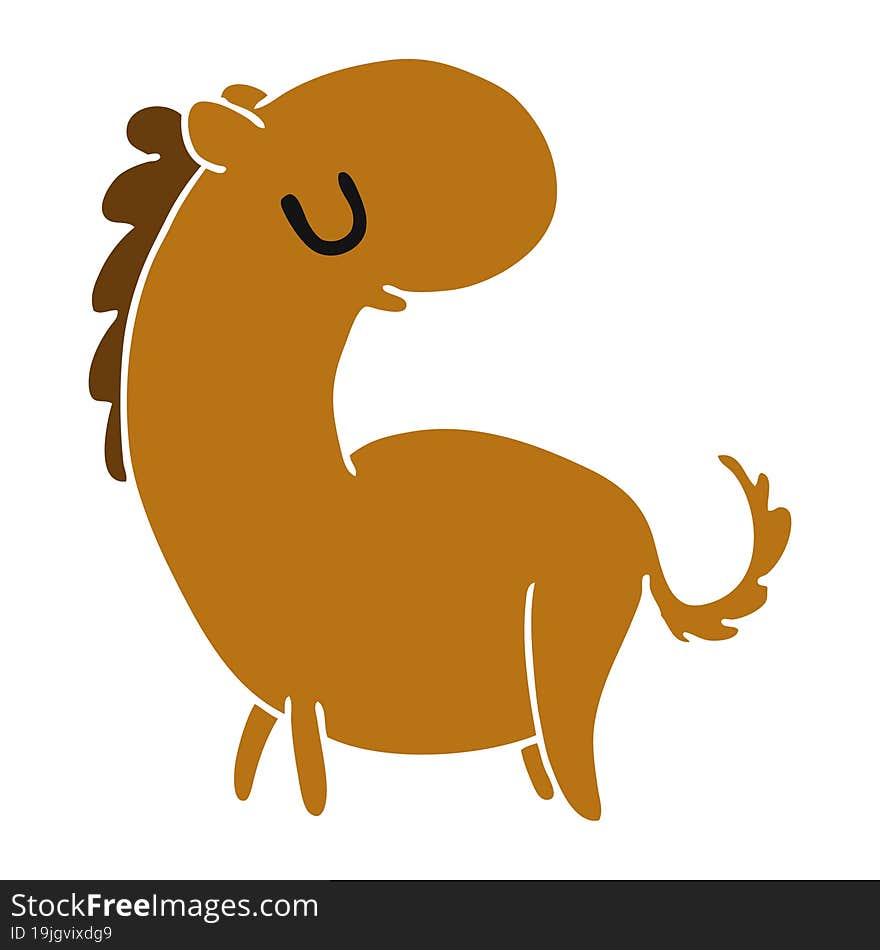 cartoon kawaii of a cute horse