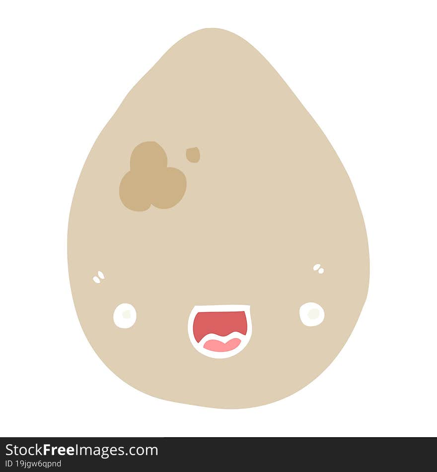 Flat Color Style Cartoon Egg