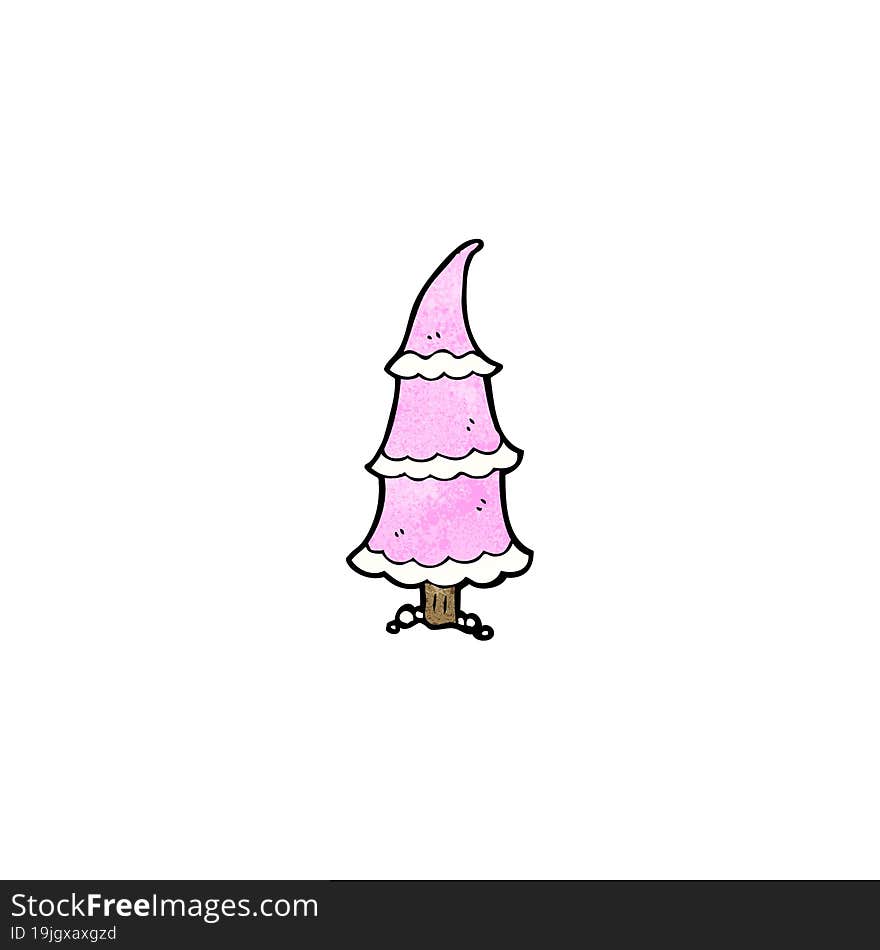 Cartoon Pink Christmas Tree