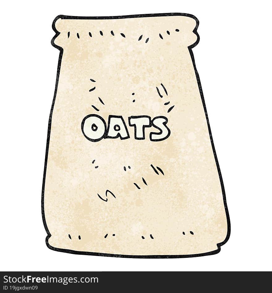 Textured Cartoon Bag Of Oats