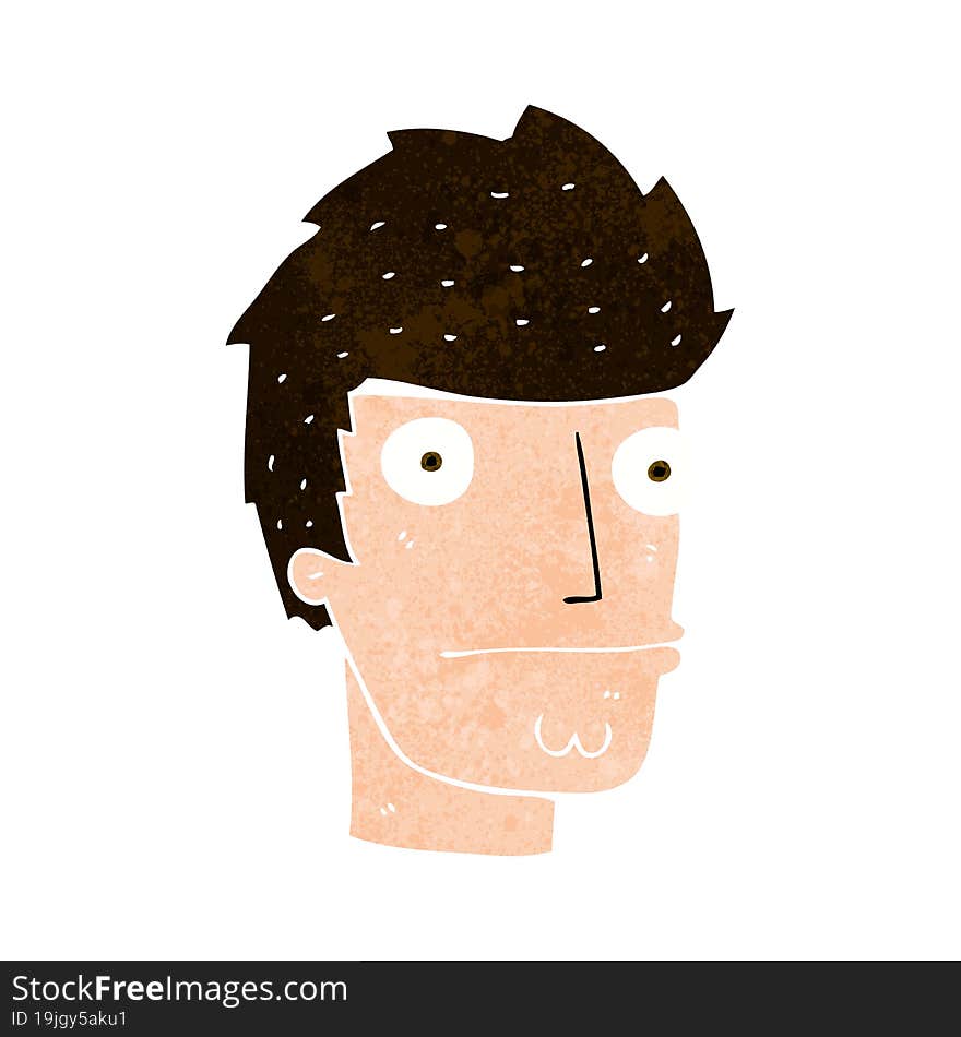 cartoon nervous man