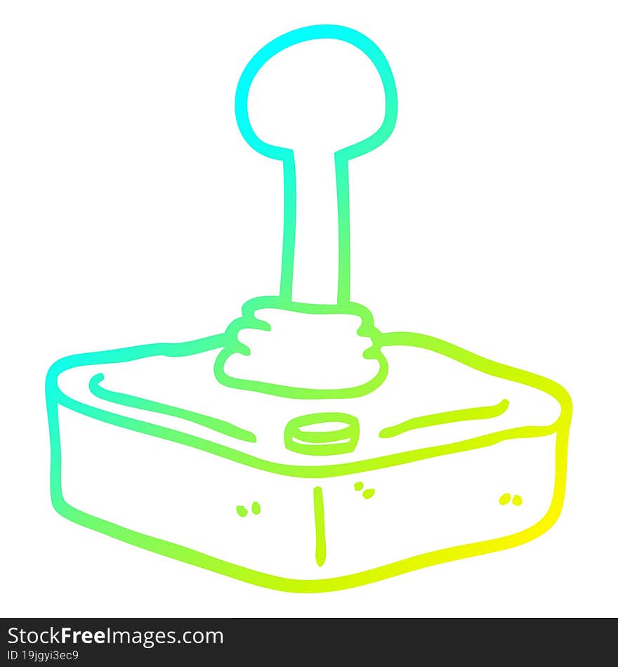 cold gradient line drawing cartoon joystick