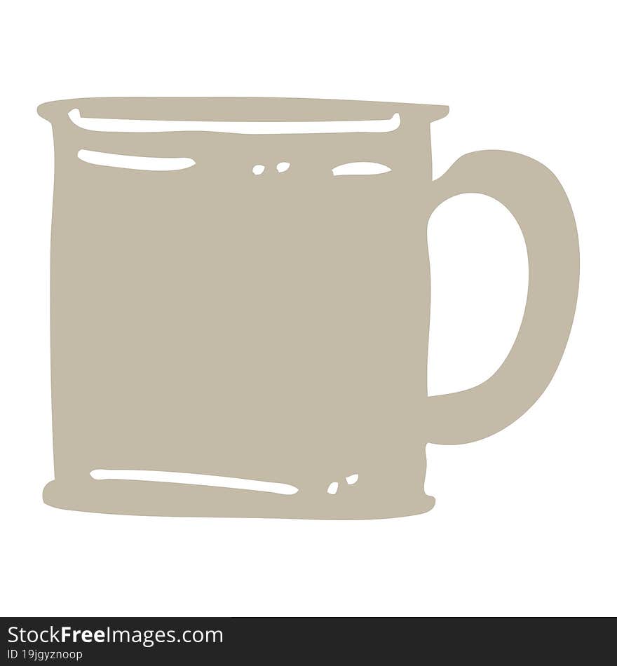 Flat Color Illustration Cartoon Tankard