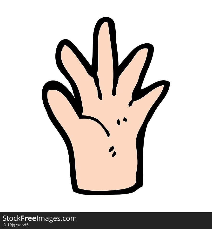 cartoon hand symbol