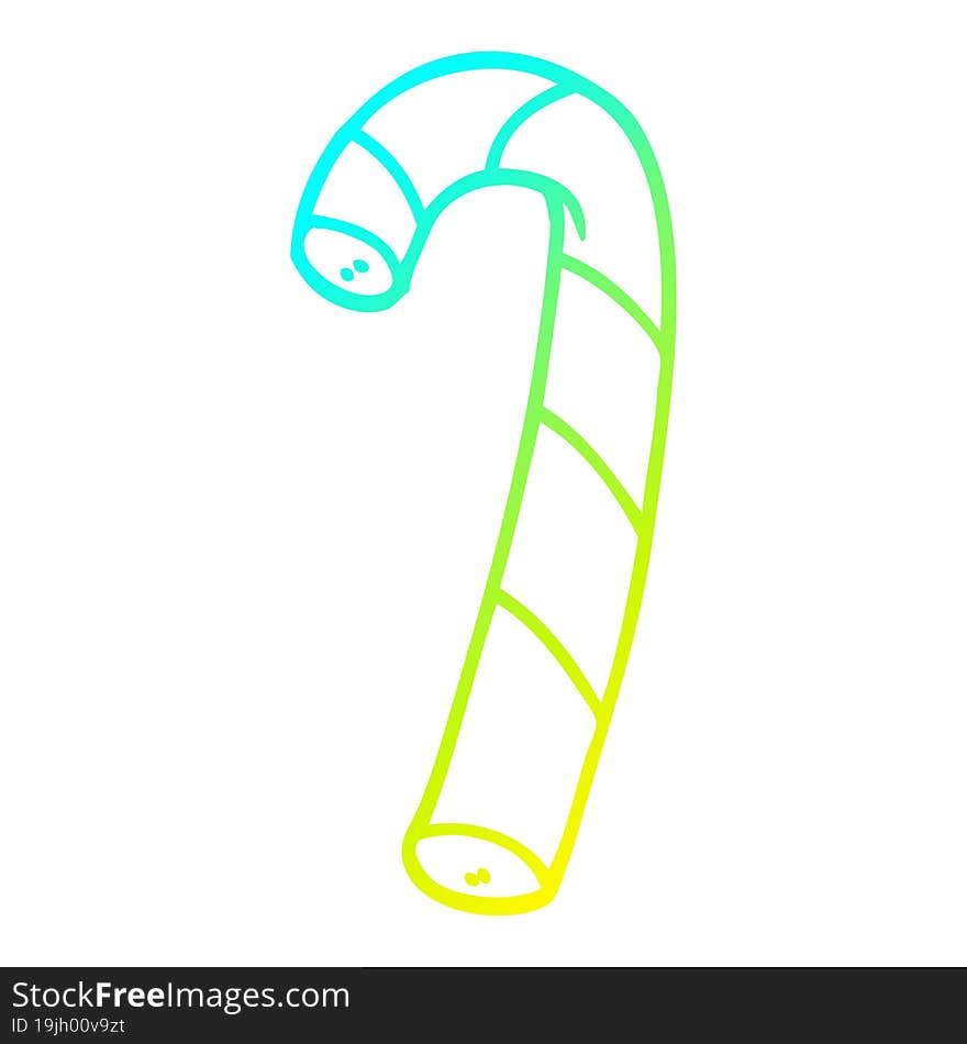 Cold Gradient Line Drawing Cartoon Pink Candy Canes