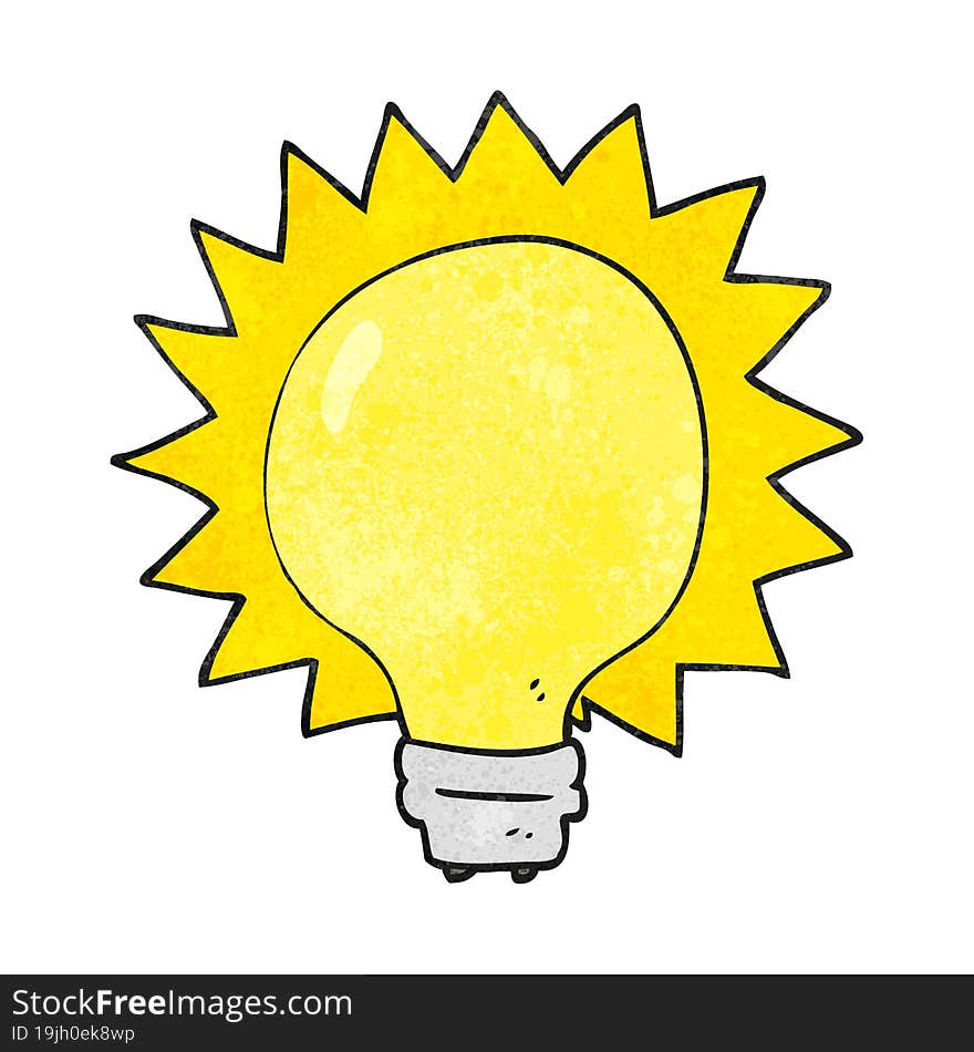 textured cartoon light bulb