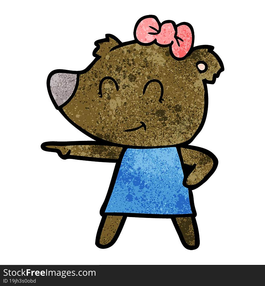 female bear cartoon. female bear cartoon