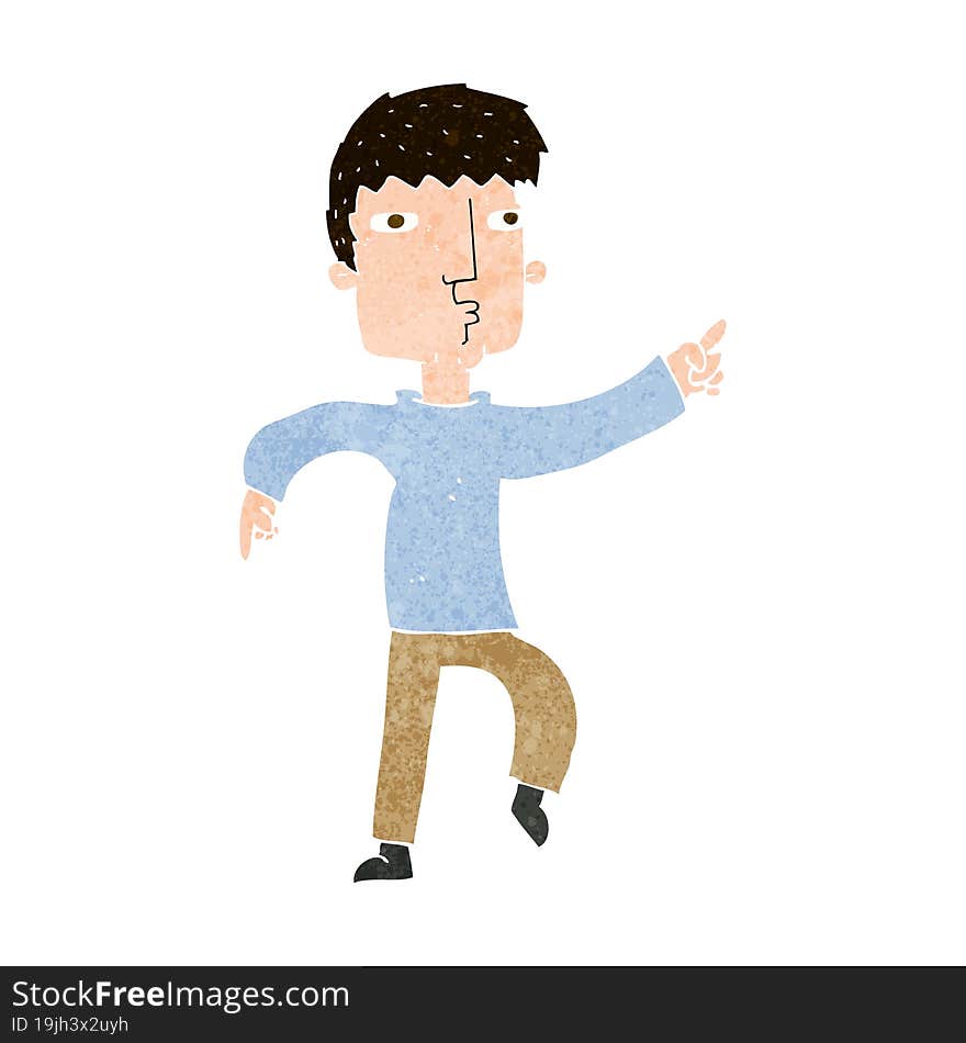 cartoon dancing man