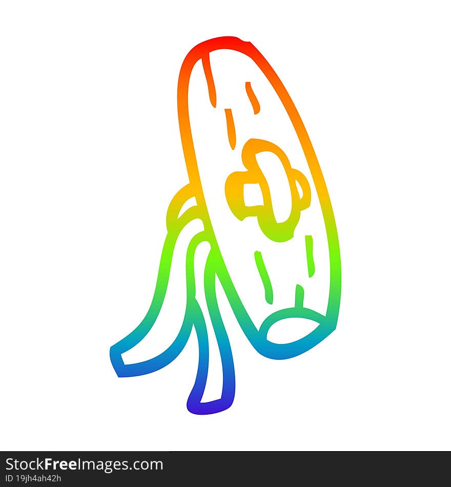 rainbow gradient line drawing cartoon button