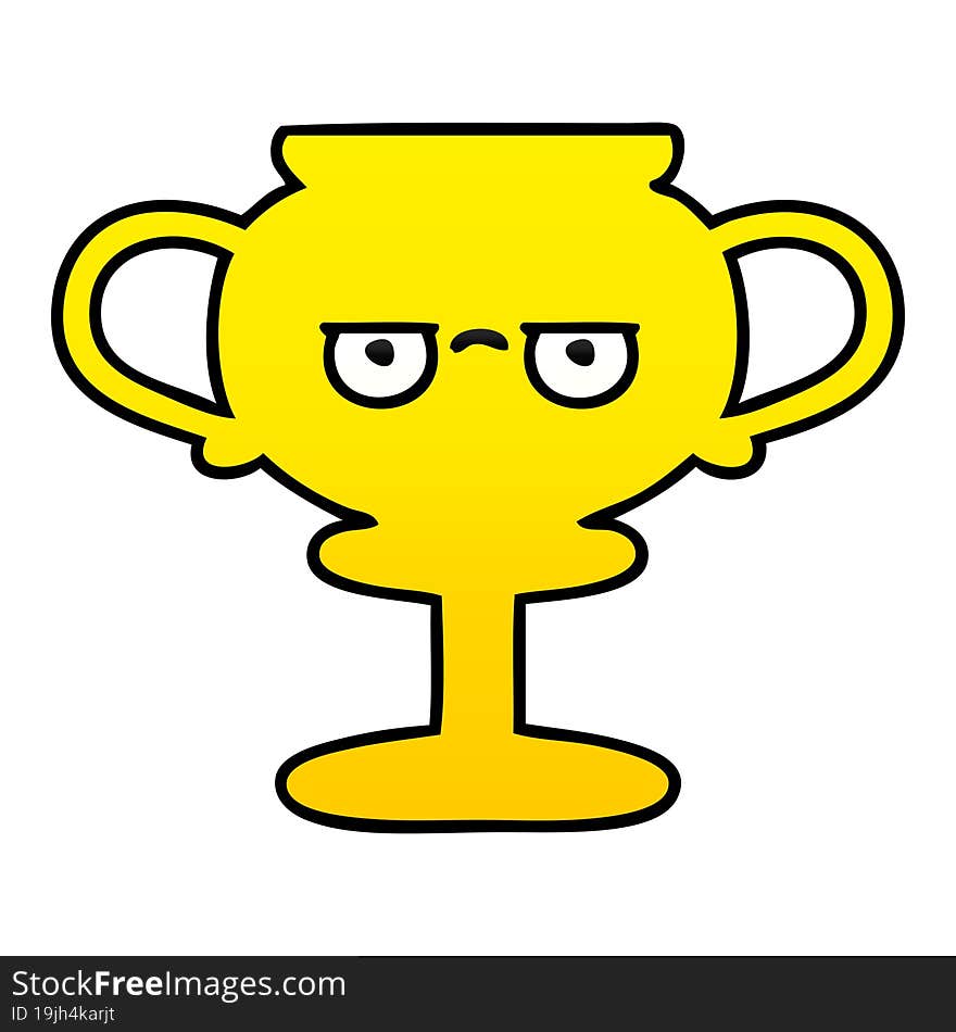 Gradient Shaded Cartoon Trophy