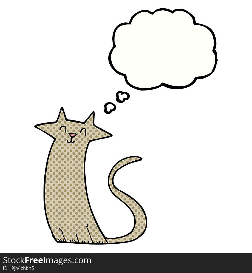 Thought Bubble Cartoon Cat