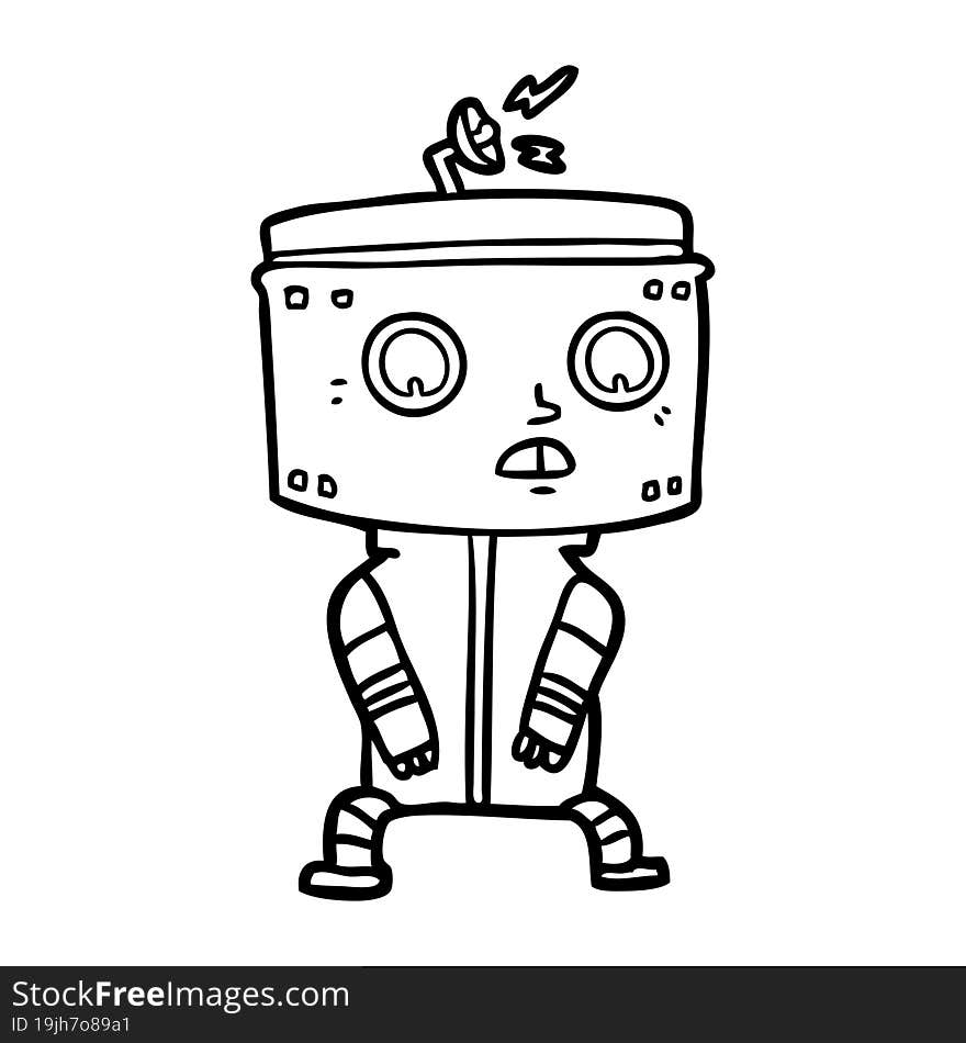 cartoon robot. cartoon robot