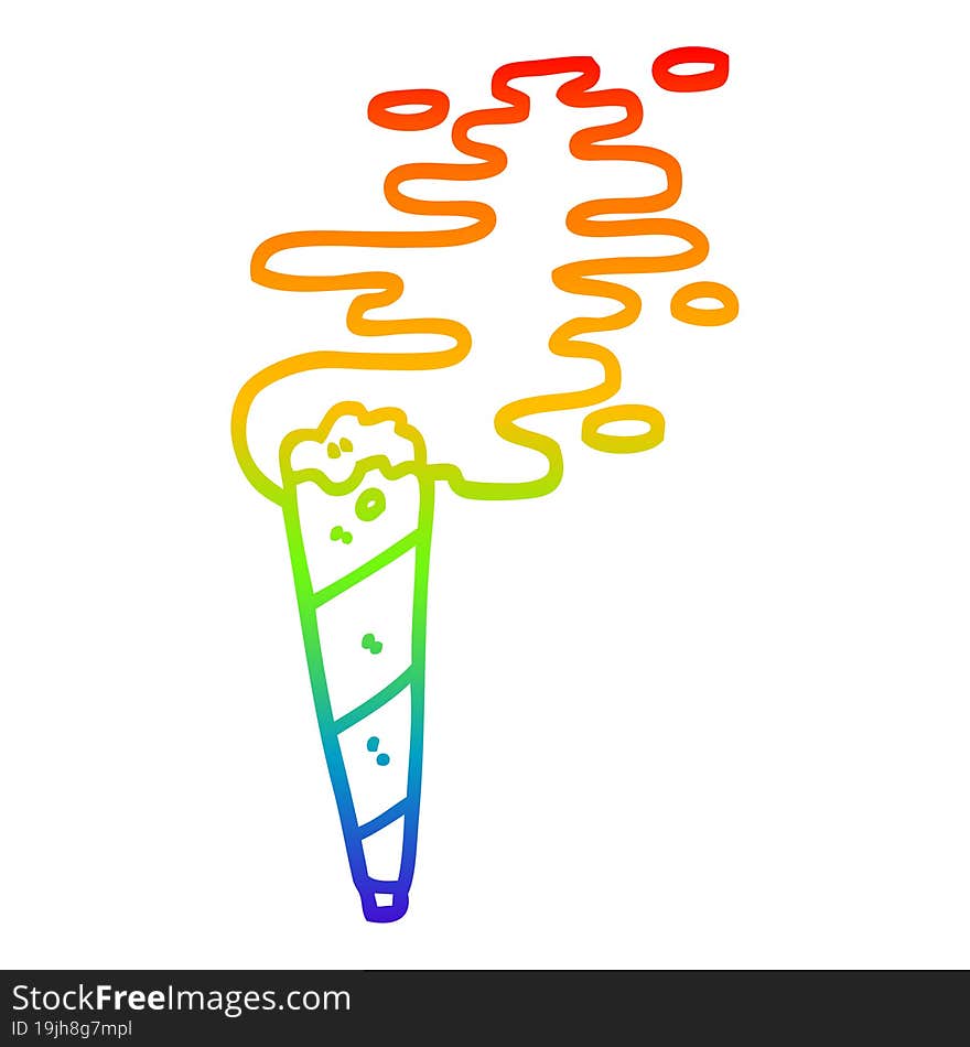 rainbow gradient line drawing cartoon medical joint