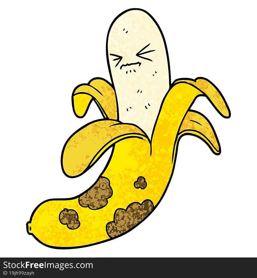 cartoon rotten banana. cartoon rotten banana