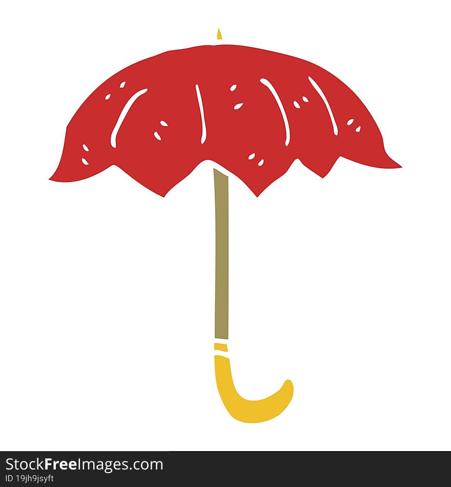 Cartoon Doodle Open Umbrella