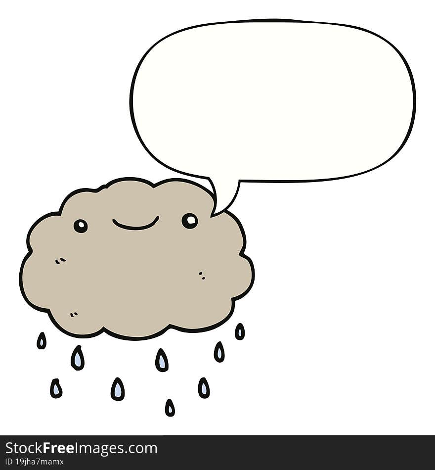 Cartoon Cloud And Speech Bubble