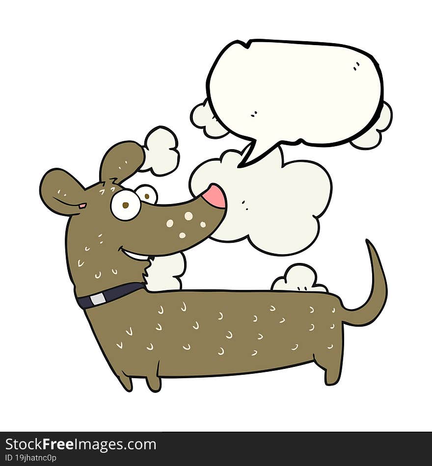 speech bubble cartoon happy dog