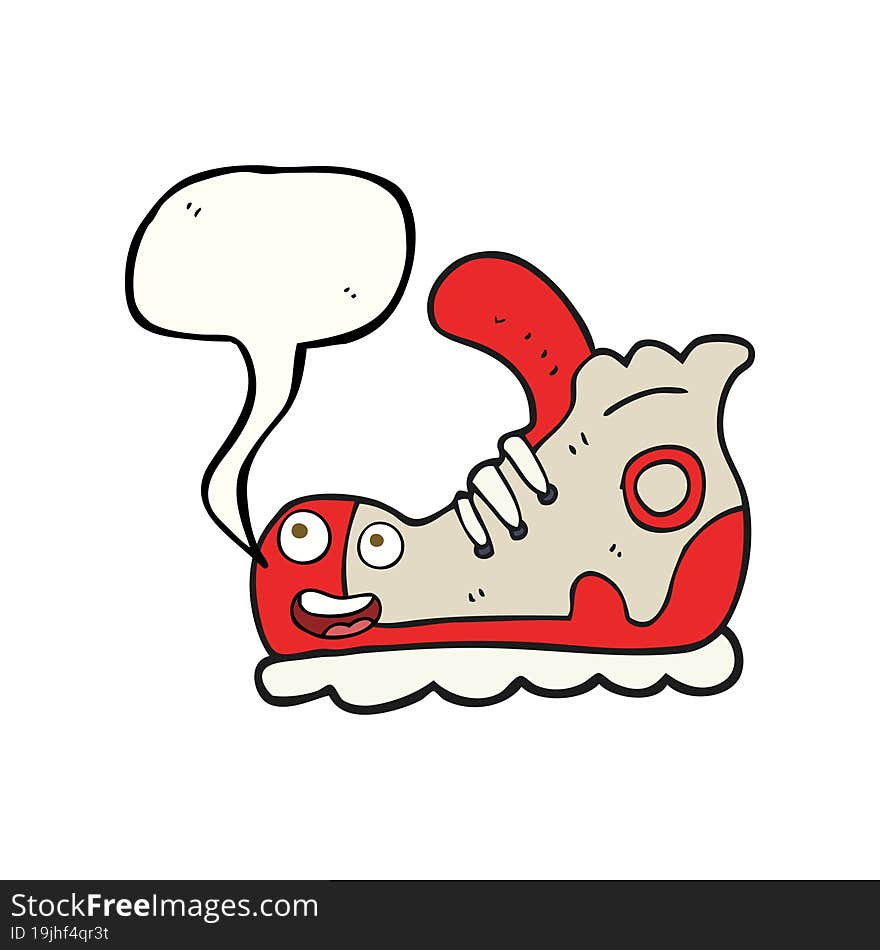 speech bubble cartoon sneaker