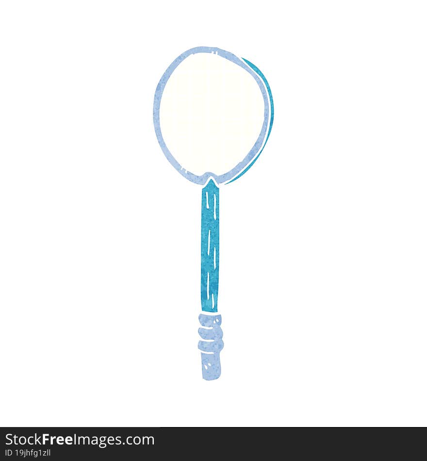 cartoon old tennis racket