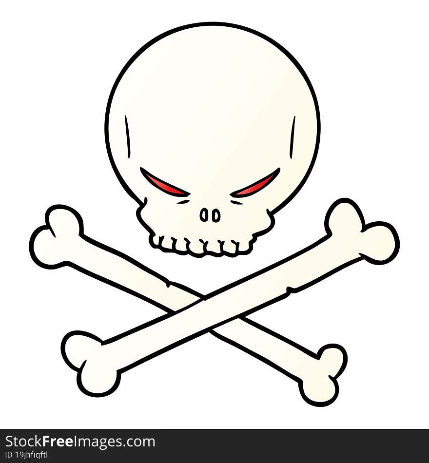 cartoon skull and crossbones. cartoon skull and crossbones