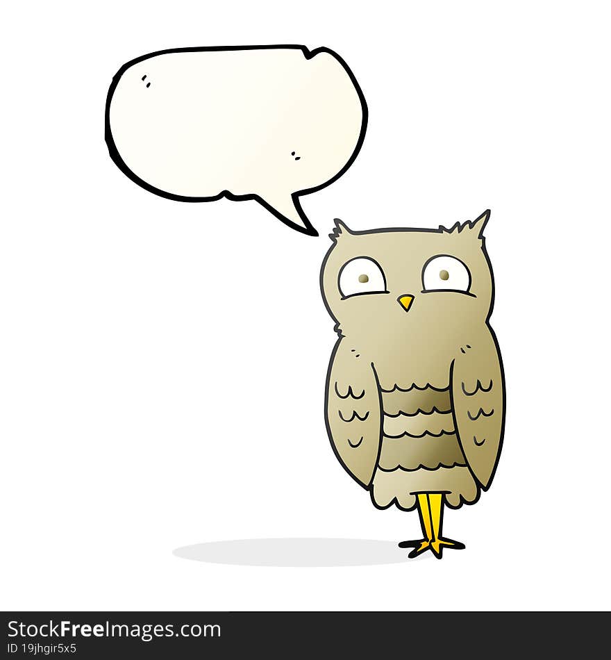 speech bubble cartoon owl