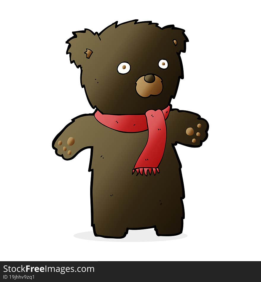 cartoon cute black bear