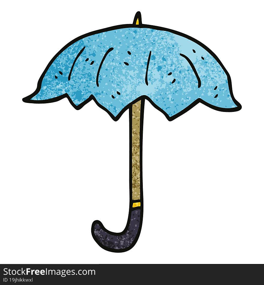 Cartoon Doodle Open Umbrella