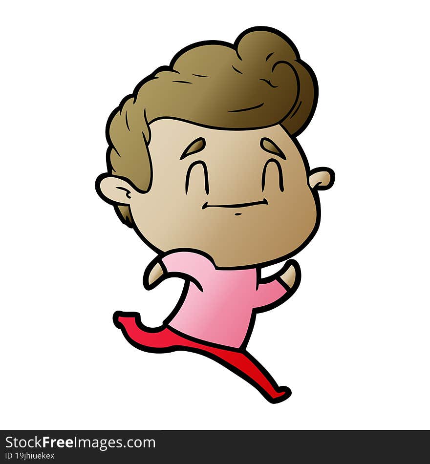 running cartoon man. running cartoon man