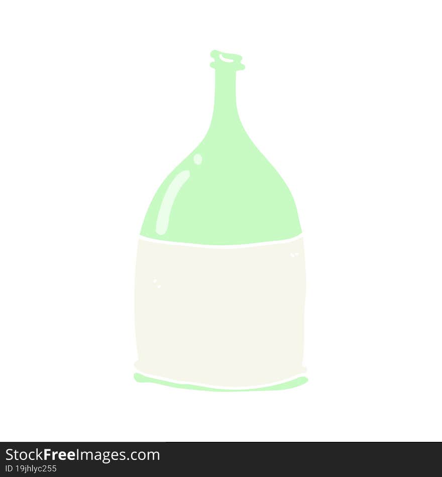 flat color style cartoon bottle