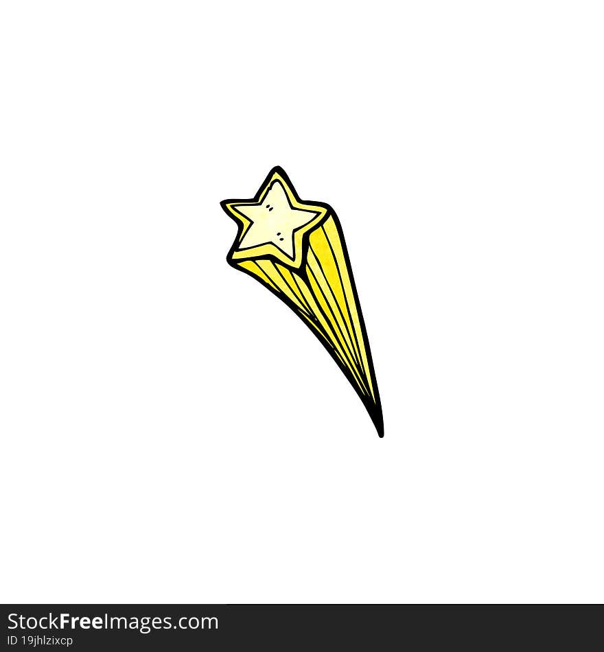 cartoon shooting star