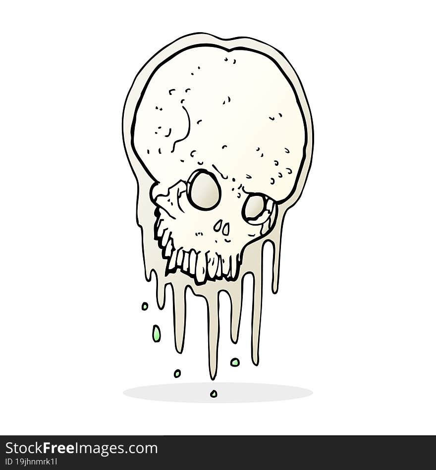 cartoon scary skull