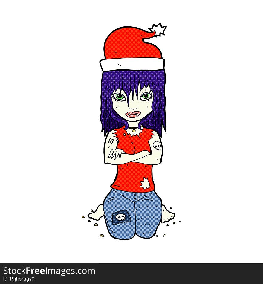 cartoon christmas vampire