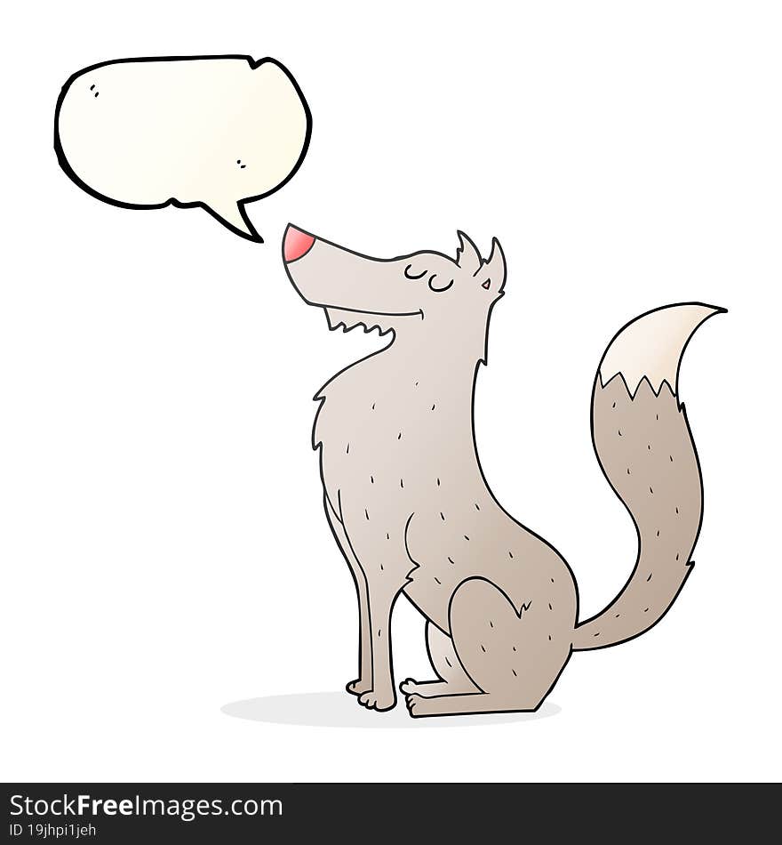 speech bubble cartoon wolf